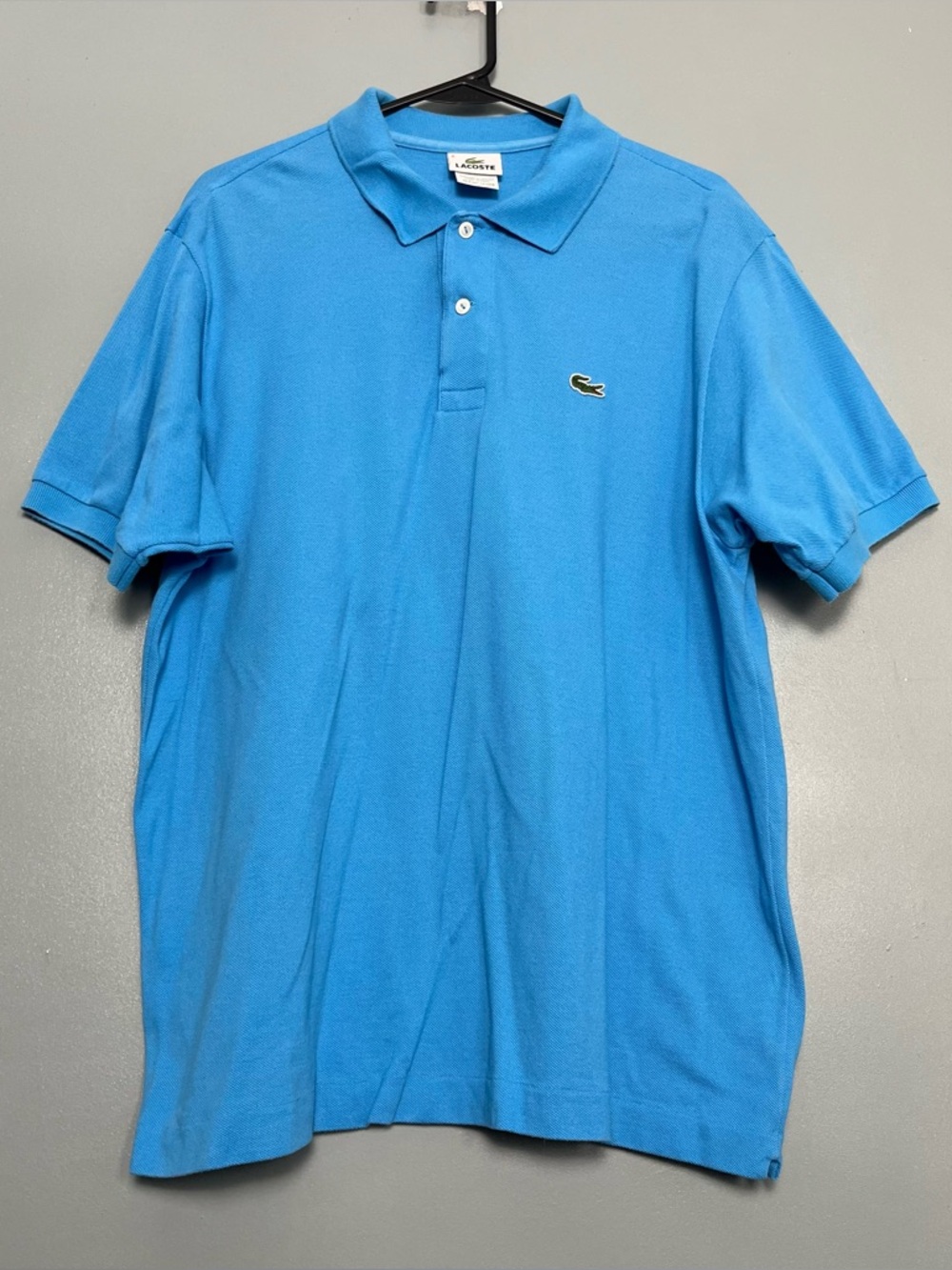 Lacoste Vintage 90’s Men's Classic Polo Shirt Bright Blue Size 6 US XL